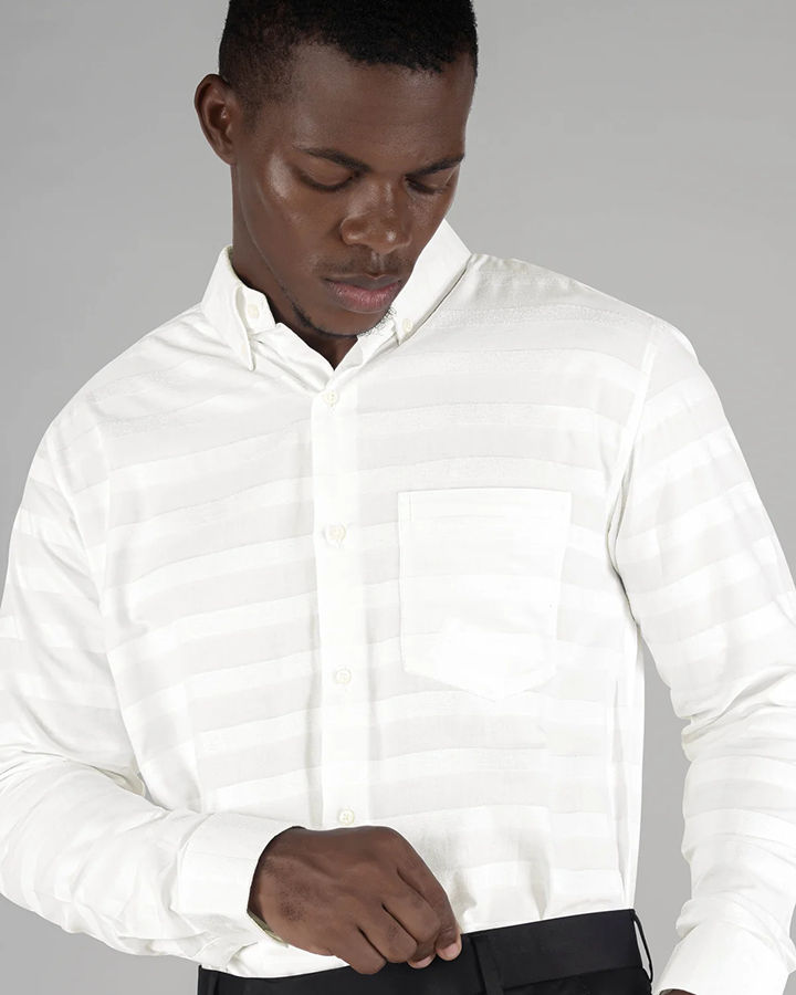 Formal White Colored Cotton Shirt