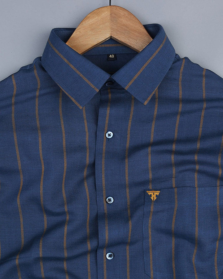 Premium Blue Colored Striped Shirt