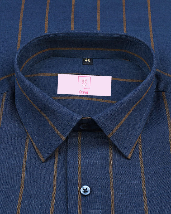 Premium Blue Colored Striped Shirt