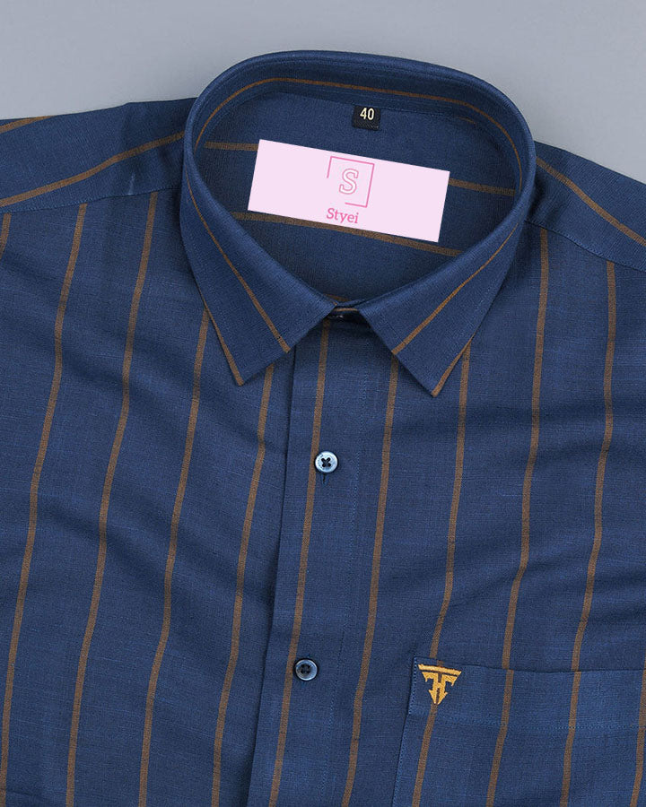 Premium Blue Colored Striped Shirt