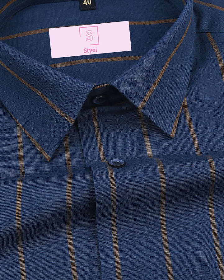 Premium Blue Colored Striped Shirt