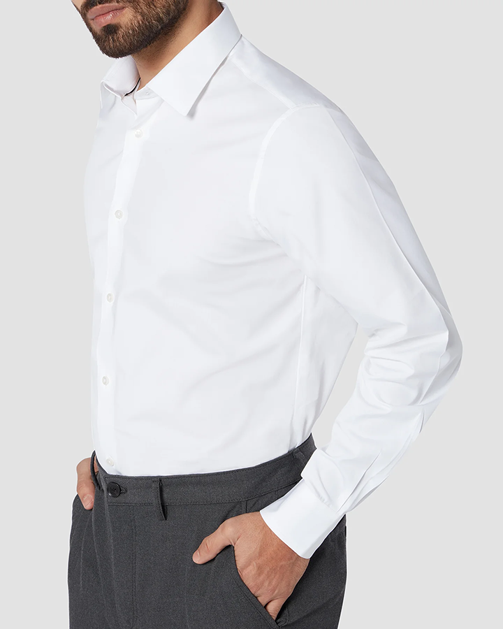 White Colored Cotton Office Wear Shirt