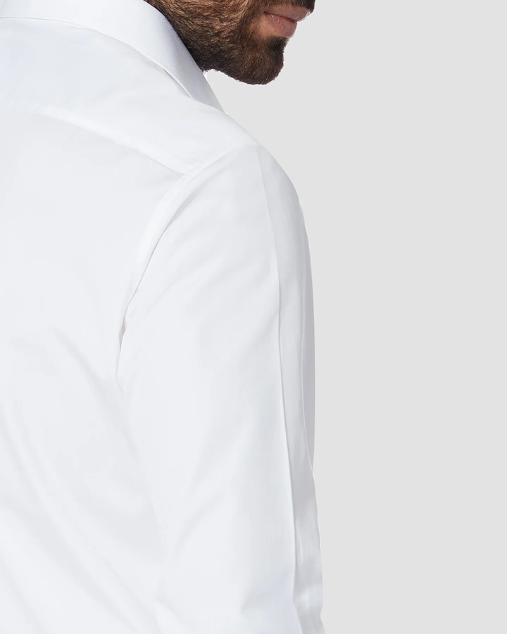 White Colored Cotton Office Wear Shirt