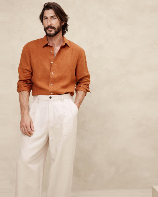 Rust Color Classic Formal Cotton Shirt