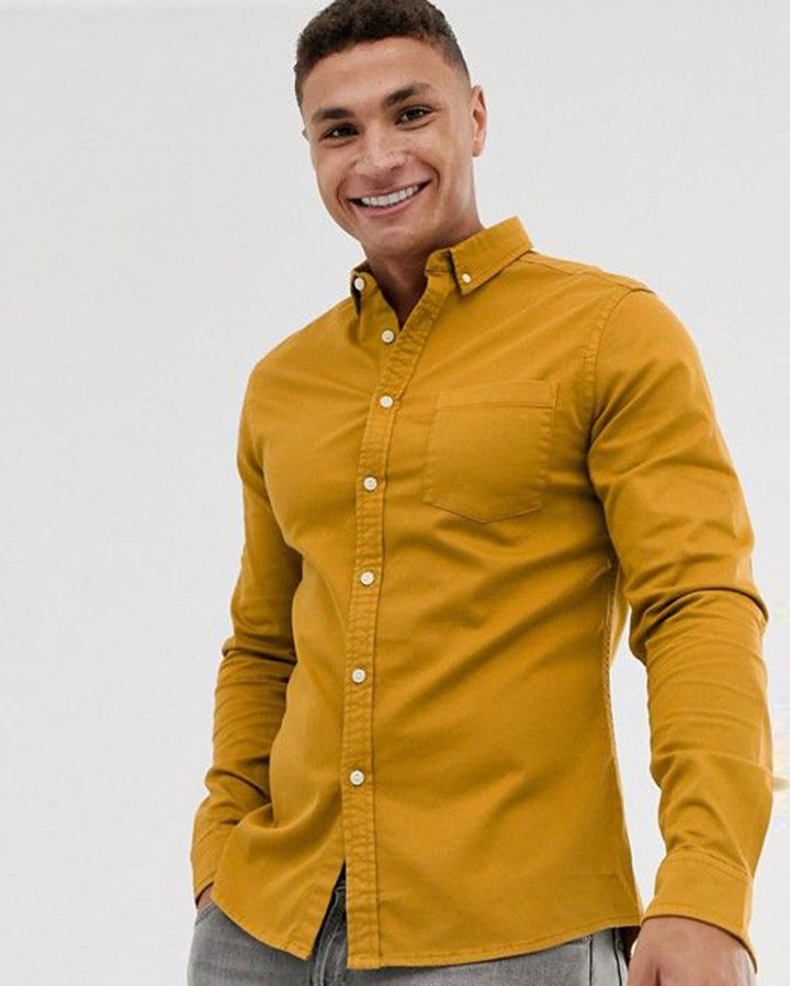 Amazing Mustard Yellow Cotton Shirt