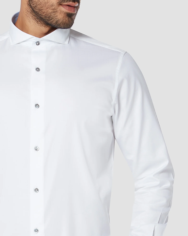 White Colored Cotton Full Sleeve Shirt