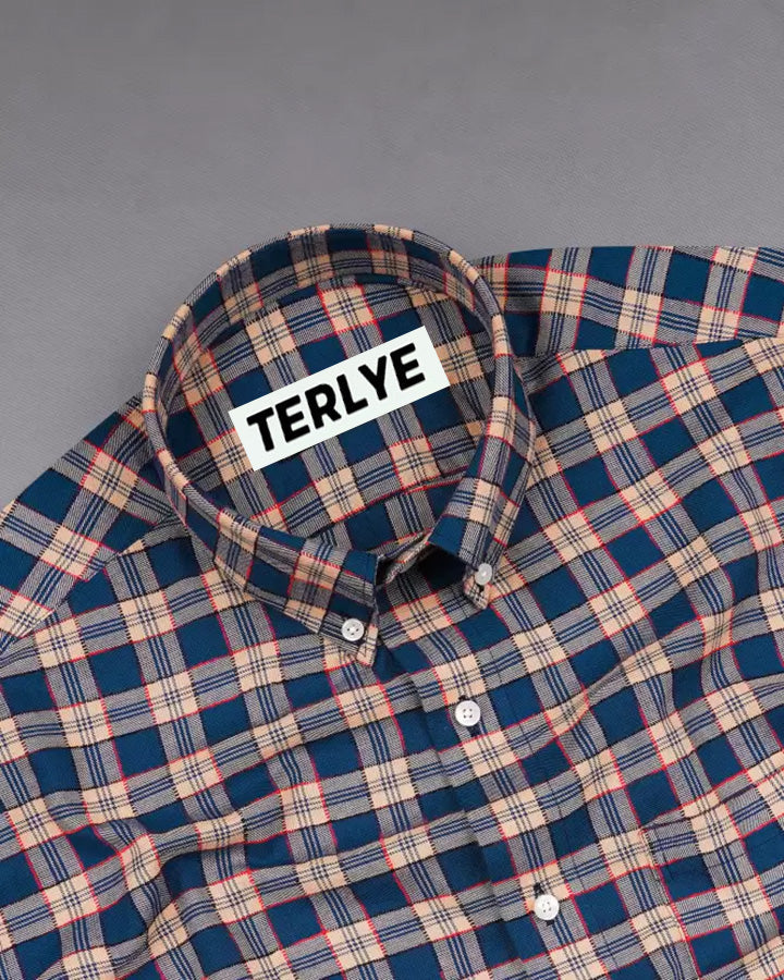 Blue Checkered Full Sleeve Shirt