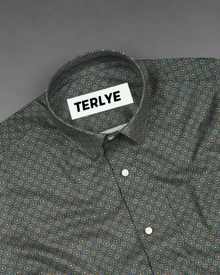 Grey Colored Linen Full Sleeve Shirt