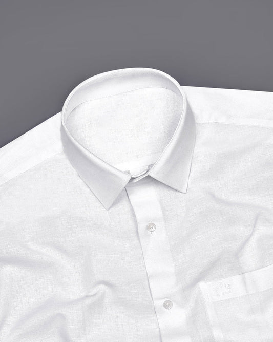 Snow White Formal Plain White Shirt