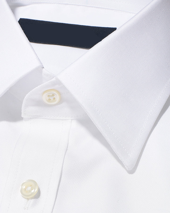 New White Cotton Full Sleeve Shirt