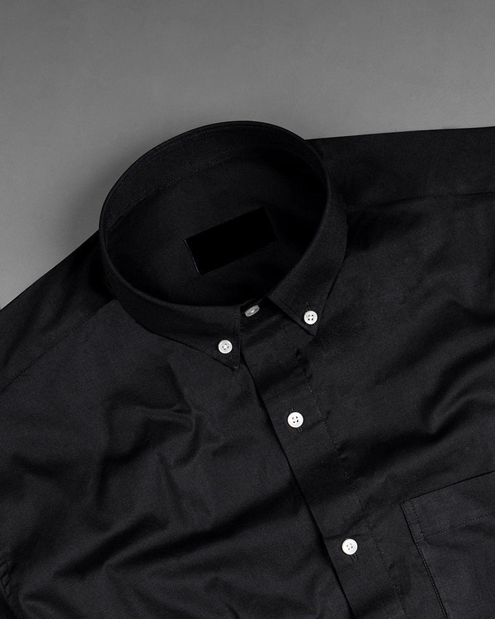 Black Colored Formal Linen Shirt