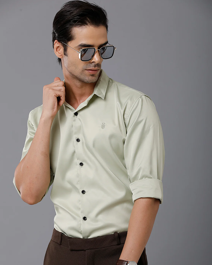 Pista Colored Cotton Solid Full Sleeve Shirt