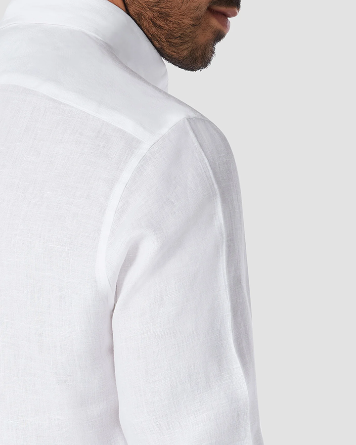 White Colored Linen Shirt