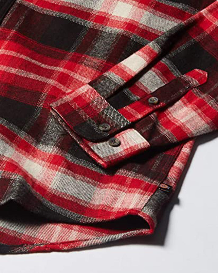 Red & Black Checked Cotton Full Sleeve Shirt