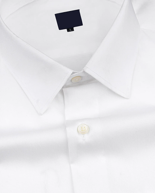 Premium Bright White Colored Cotton Shirt