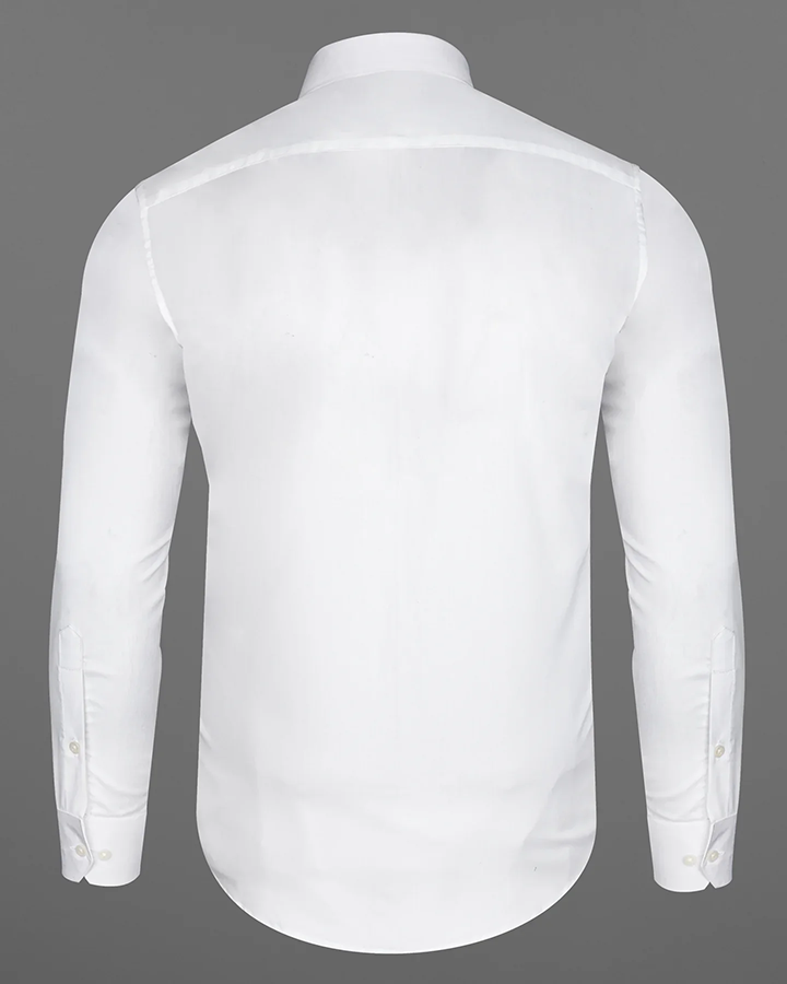 Premium Bright White Colored Cotton Shirt