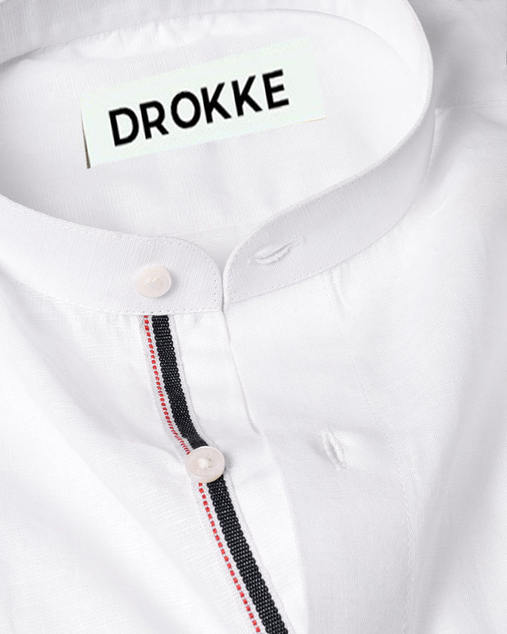 Bright White Luxurious Solid Shirt