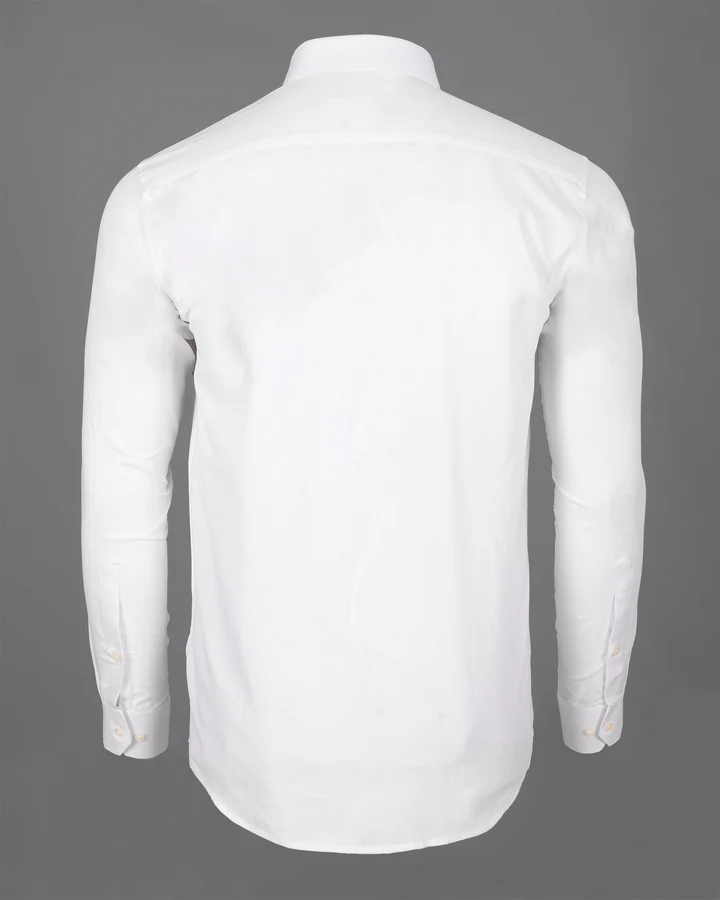 Bright White Luxurious Solid Shirt