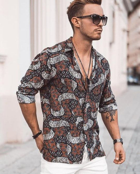 Linen Printed Full Sleeve Shirt