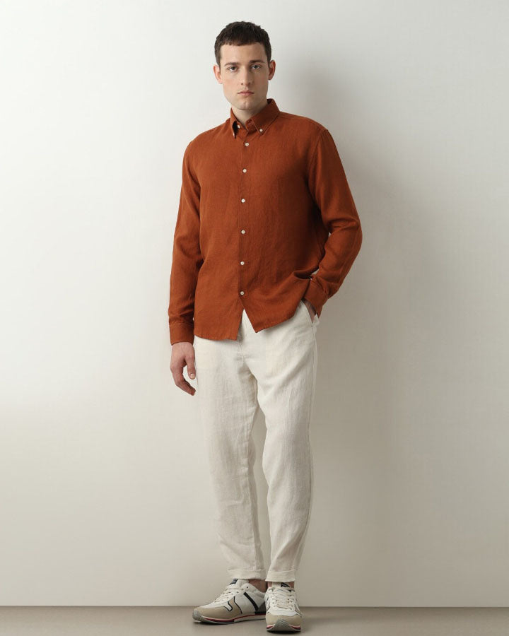 Admiral Rust Semi-Formal Cotton Shirt