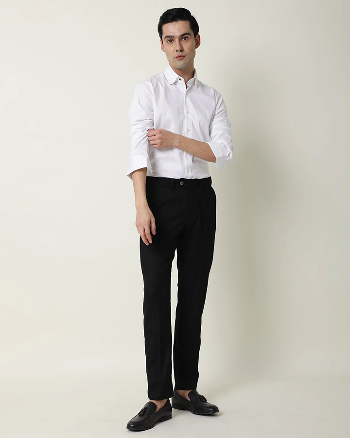 Luxury Plain Cotton White Shirt