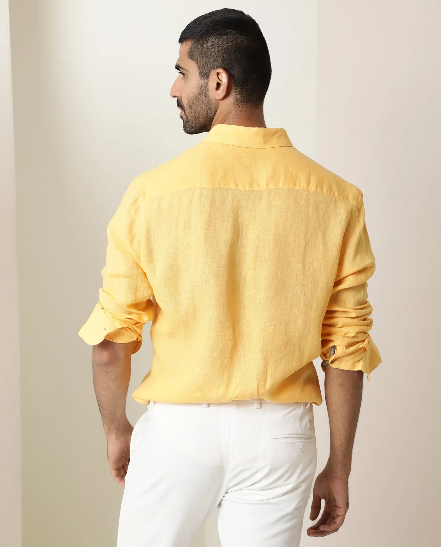 Premium Yellow Colored Linen Shirt