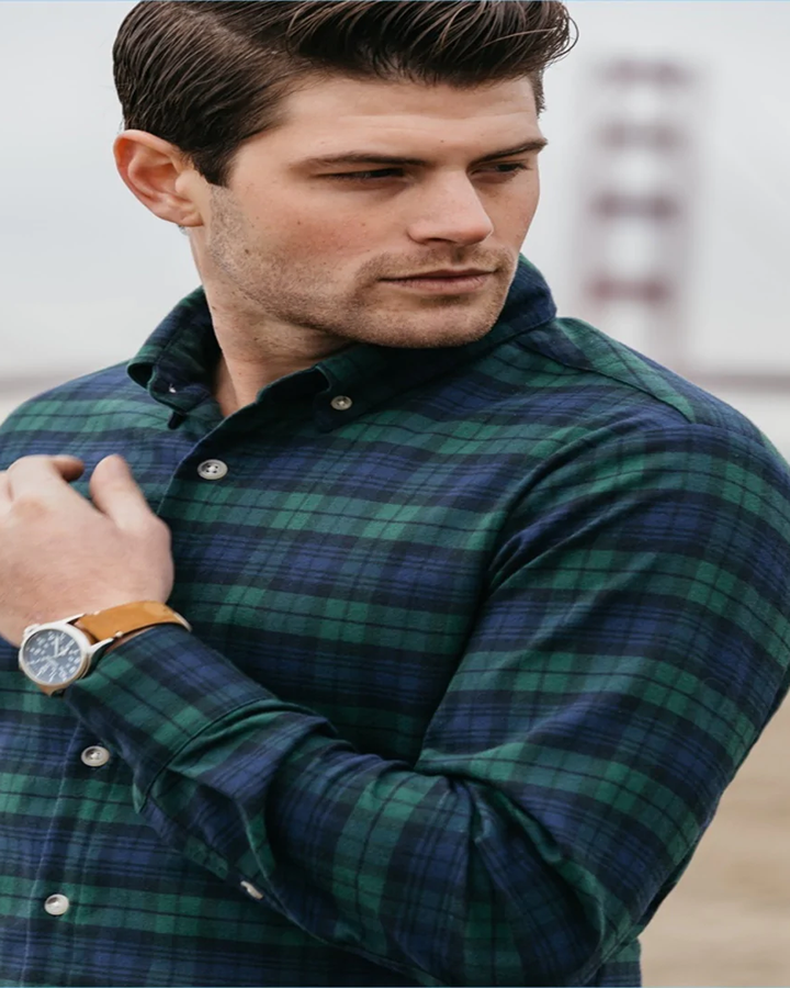 Blue & Turquoise Checks Printed Full Sleeve Shirt