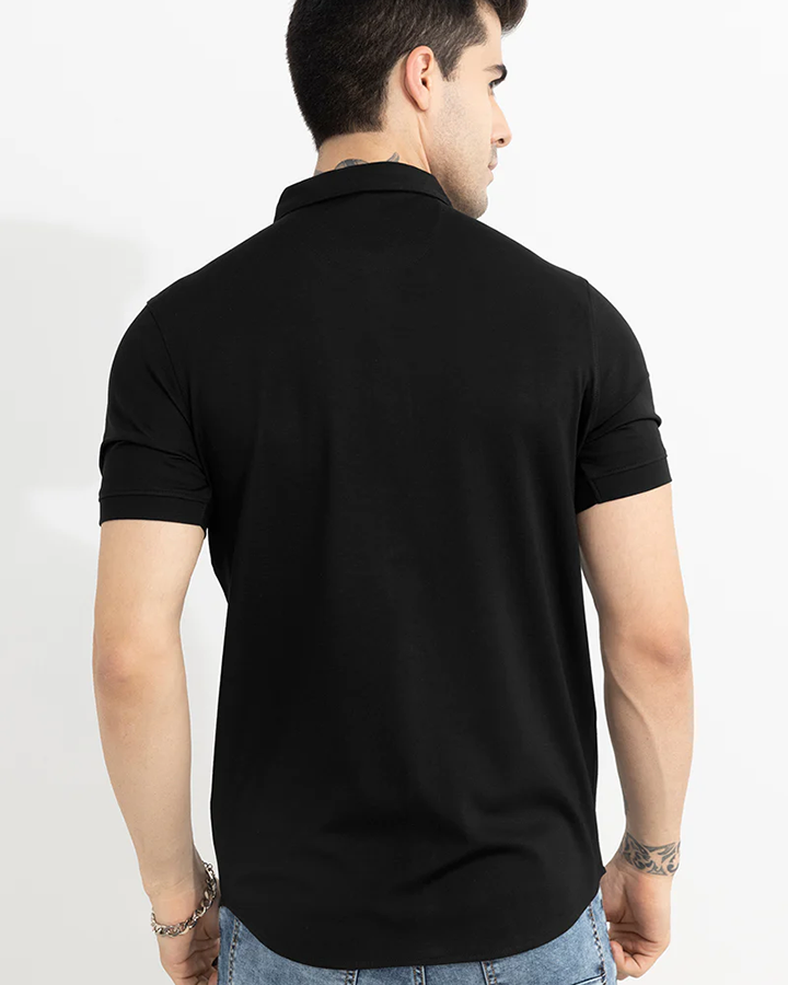 Fancy Black Colored Cotton Shirt