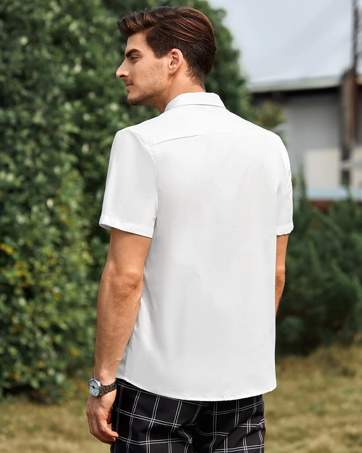 Tailored White Colored Half Sleeve Shirt