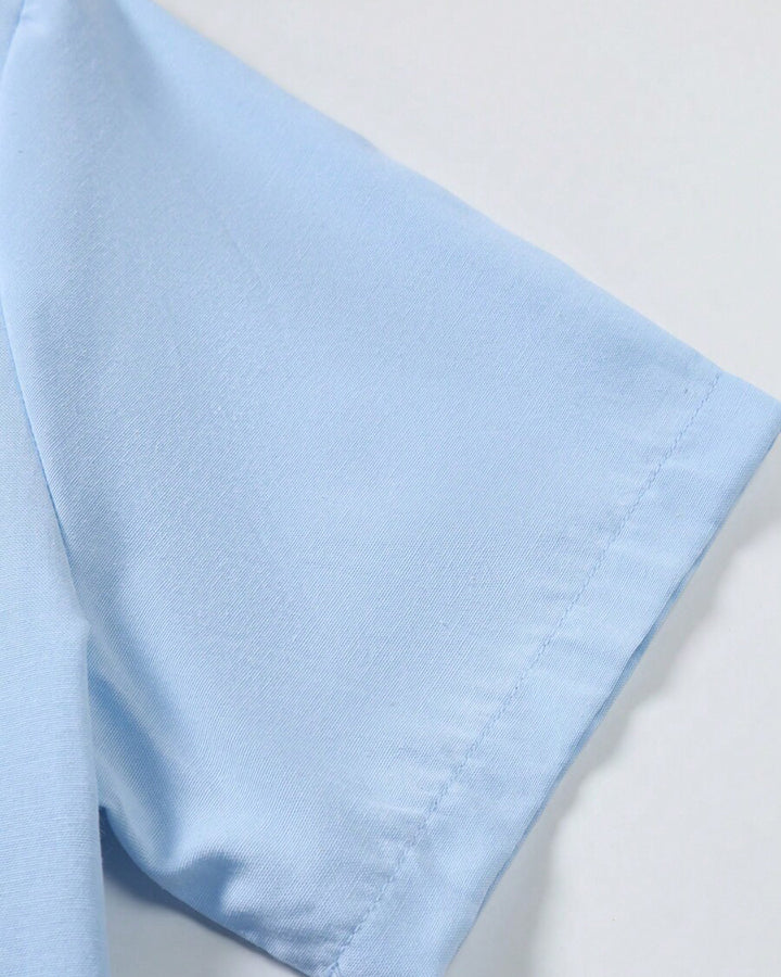 Latest Sky Blue Colored Cotton Shirt