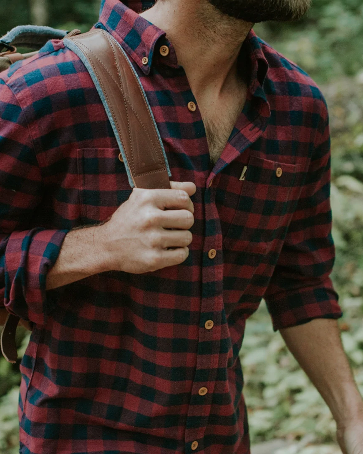 Red Check Cotton Full Sleeve Shirt