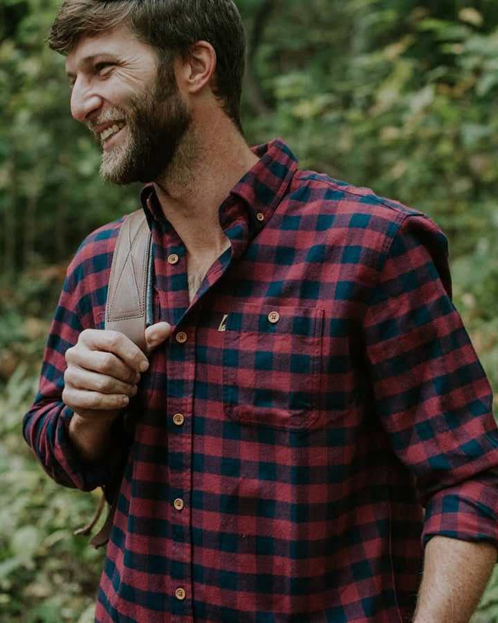 Red Check Cotton Full Sleeve Shirt