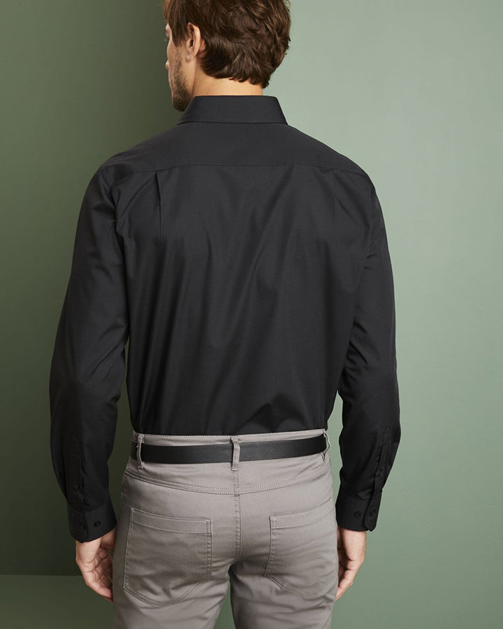 Mens Classic Fit Black Colored Cotton Shirt