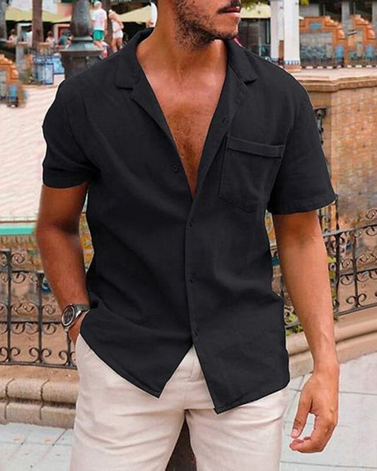 Fashionable Black Colored Cotton Shirt